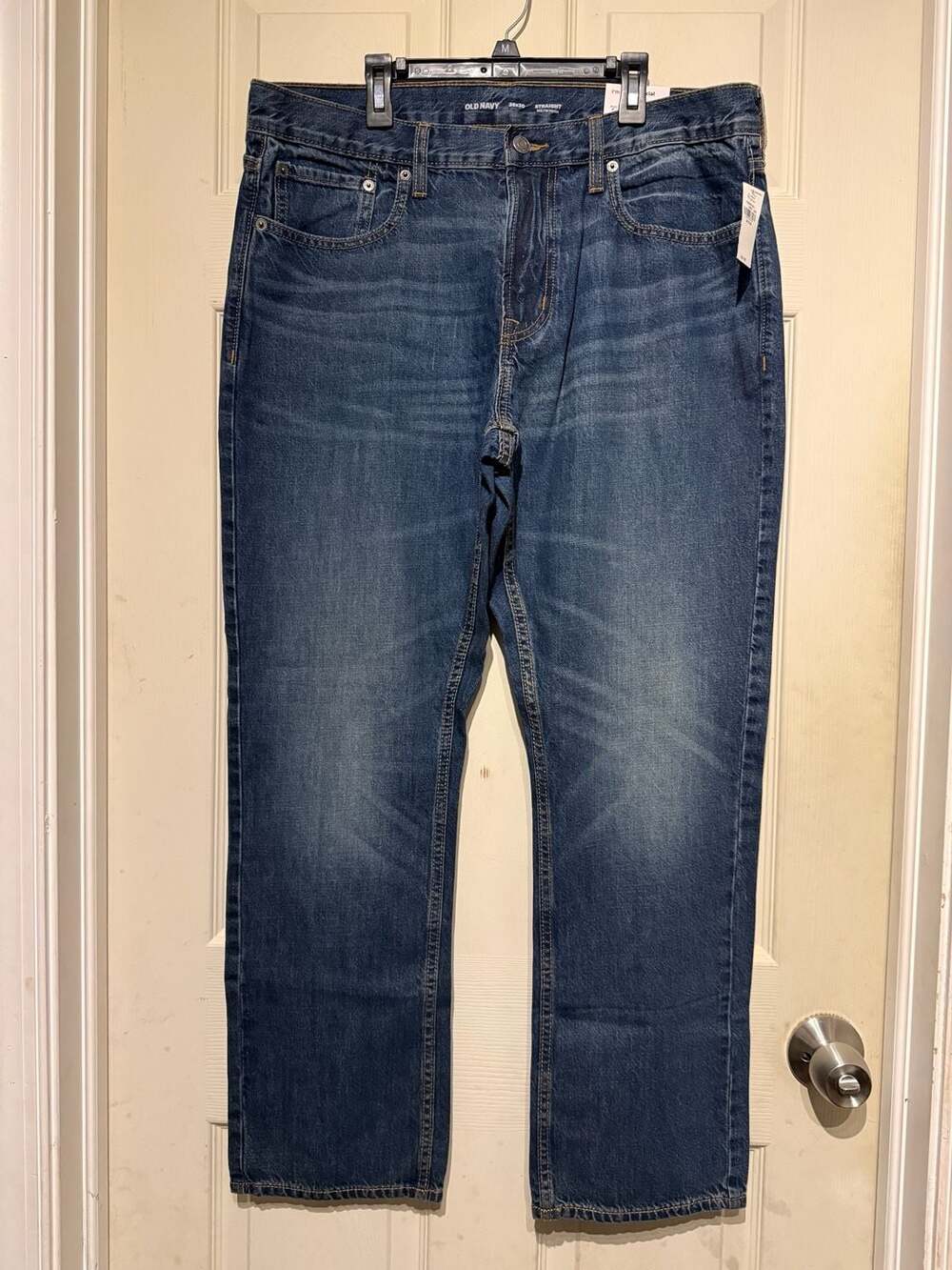 Old Navy Straight Built-In Tough Jeans Size 36x30 Blue Denim
